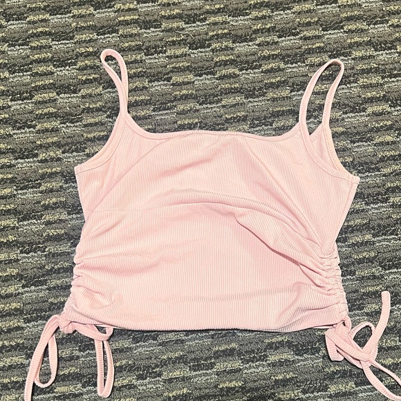 Pink Tank Top with Cinched Detail Size Small - Picture 2 of 3
